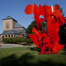 Red outdoor sculpture
